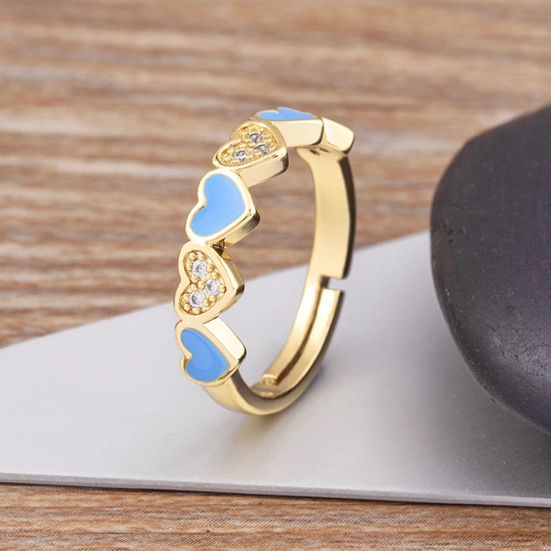 Aligned Hearts Ring | Støtt brystkreft