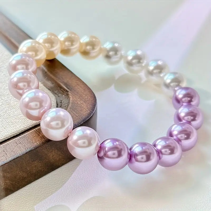 Gradient Freshwater Pearl Bracelet | Støtt brystkreft