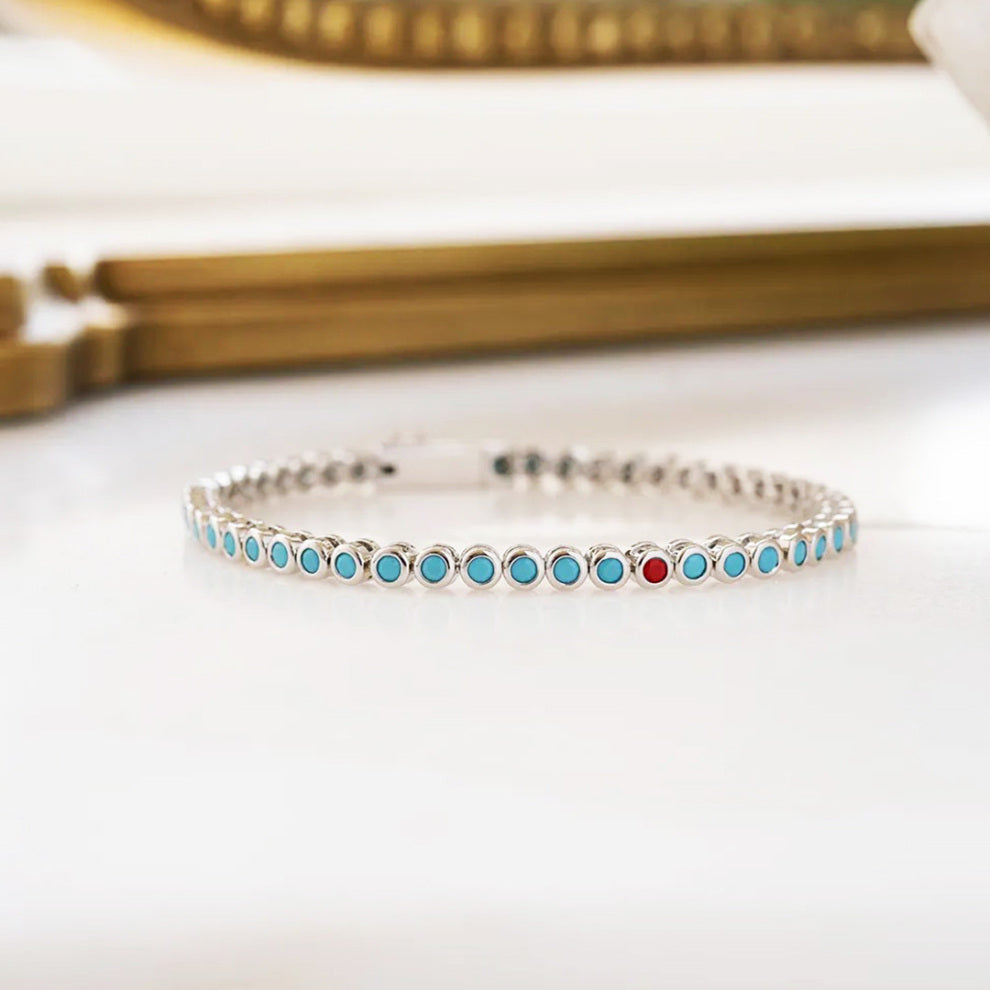 Turquoise Tennis Bracelet | Støtt diabetes