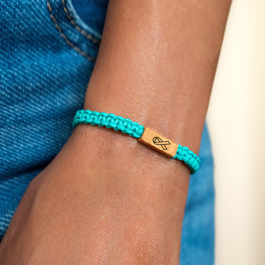 Wood Ribbon Bracelet | Støtt brystkreft