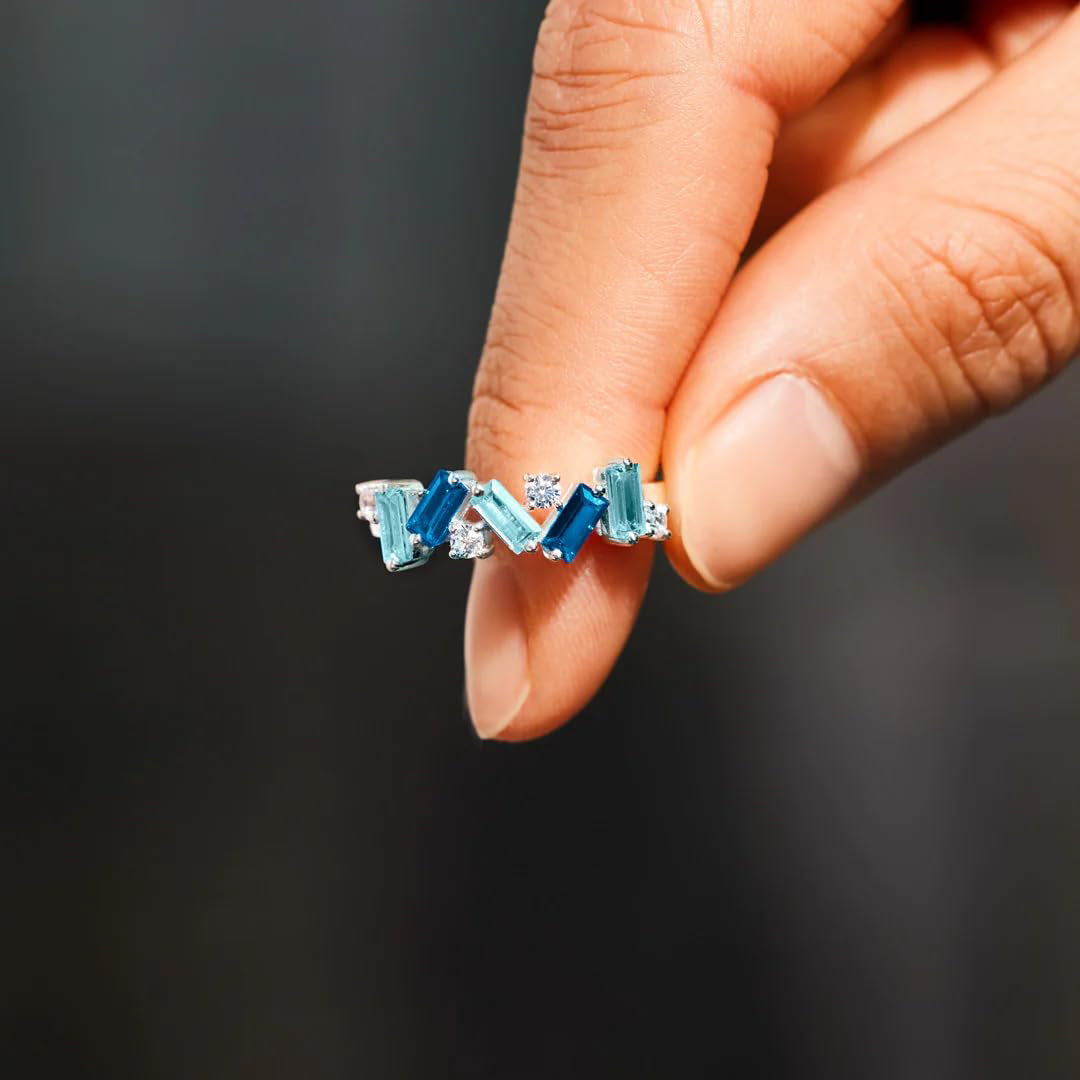 Blue Sparkle Ring | Støtt diabetes