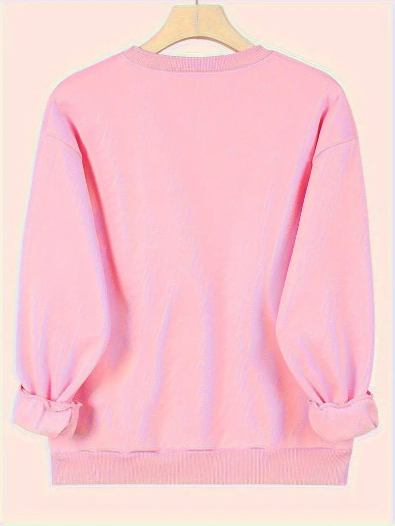 Love Heart Graphic Sweatshirt | Støtt brystkreft