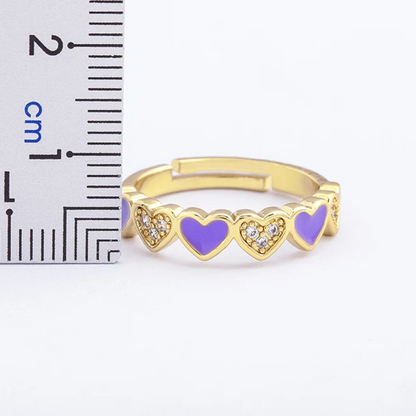 Aligned Hearts Ring | Støtt brystkreft