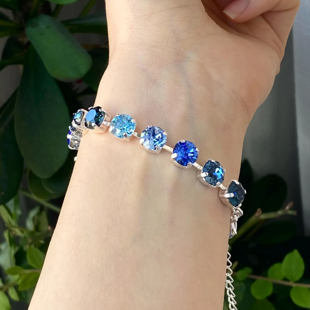 Blue Crystal Bracelet | Støtte for diabetes