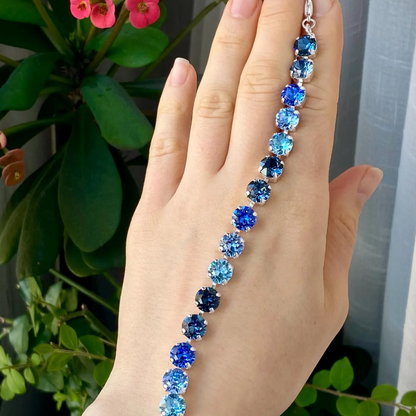Blue Crystal Bracelet | Støtte for diabetes