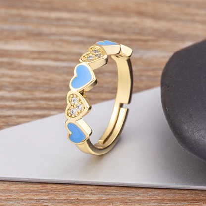 Aligned Hearts Ring | Støtt brystkreft