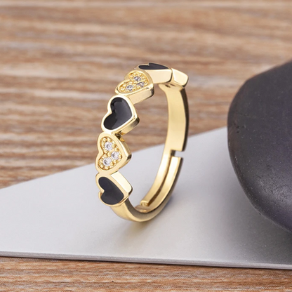 Aligned Hearts Ring | Støtt brystkreft