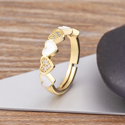 Aligned Hearts Ring | Støtt brystkreft