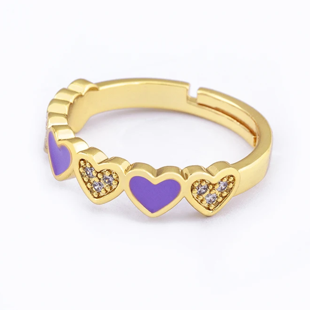 Aligned Hearts Ring | Støtt brystkreft