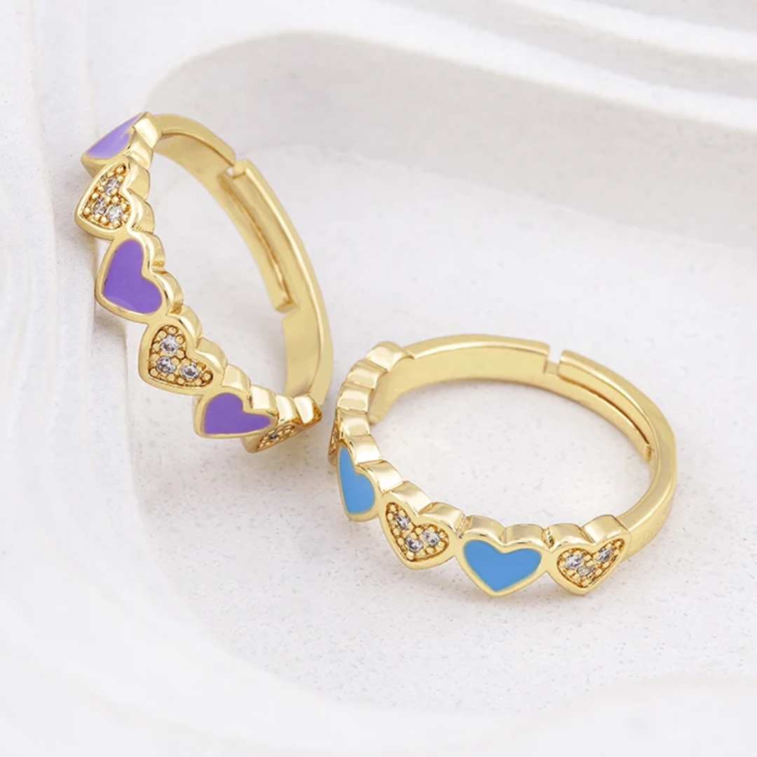 Aligned Hearts Ring | Støtt brystkreft