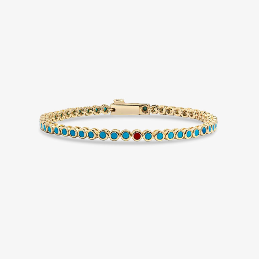 Turquoise Tennis Bracelet | Støtt diabetes