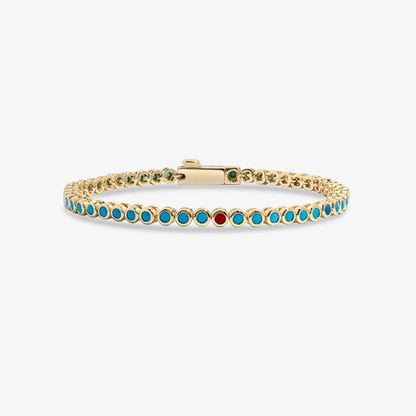 Turquoise Tennis Bracelet | Støtt diabetes