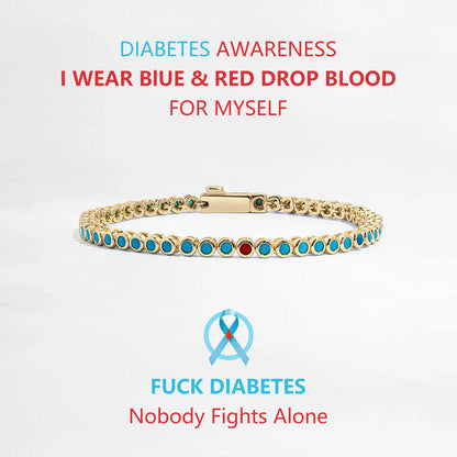Turquoise Tennis Bracelet | Støtt diabetes
