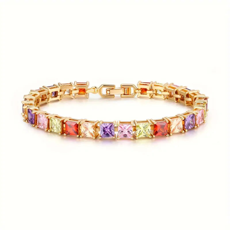 Multicolor Stoned Bracelet | Støtt brystkreft