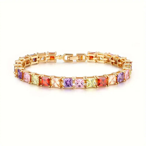 Multicolor Stoned Bracelet | Støtt brystkreft