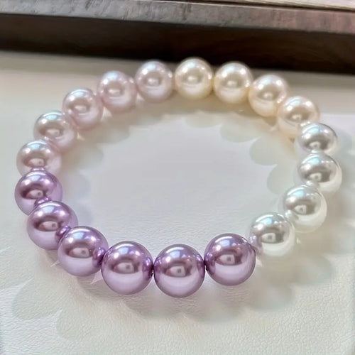 Gradient Freshwater Pearl Bracelet | Støtt brystkreft