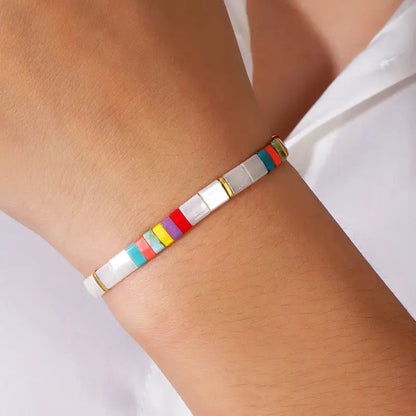 Glass Bead Bracelet | Støtt brystkreft