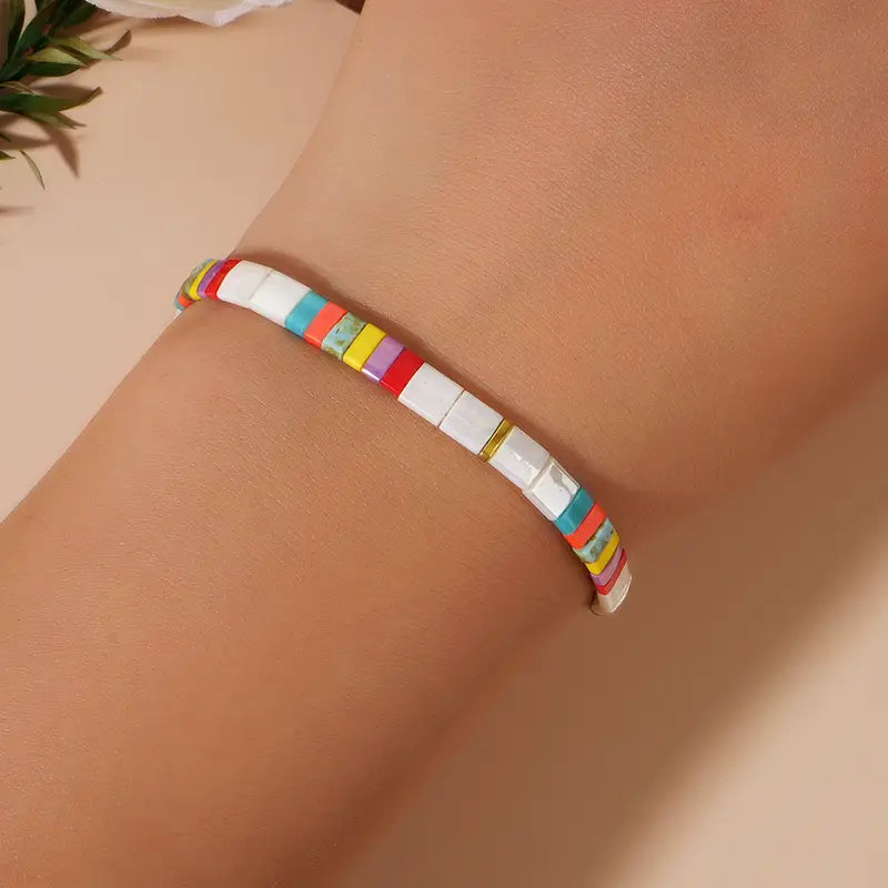 Glass Bead Bracelet | Støtt brystkreft