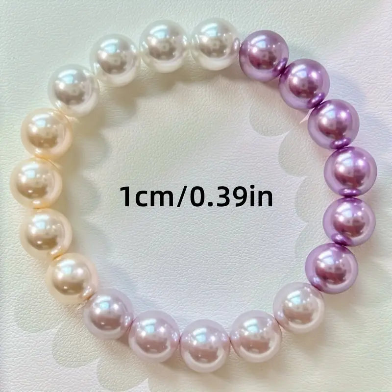 Gradient Freshwater Pearl Bracelet | Støtt brystkreft
