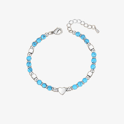 Turquoise Heart Bracelet | Støtt diabetes