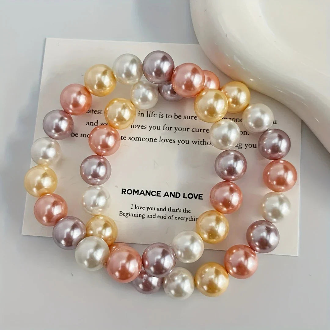 Pastel Pearl Bracelet | Støtt brystkreft