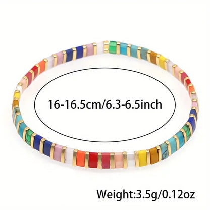 Colorful Glass-Beads Bracelet | Støtt brystkreft