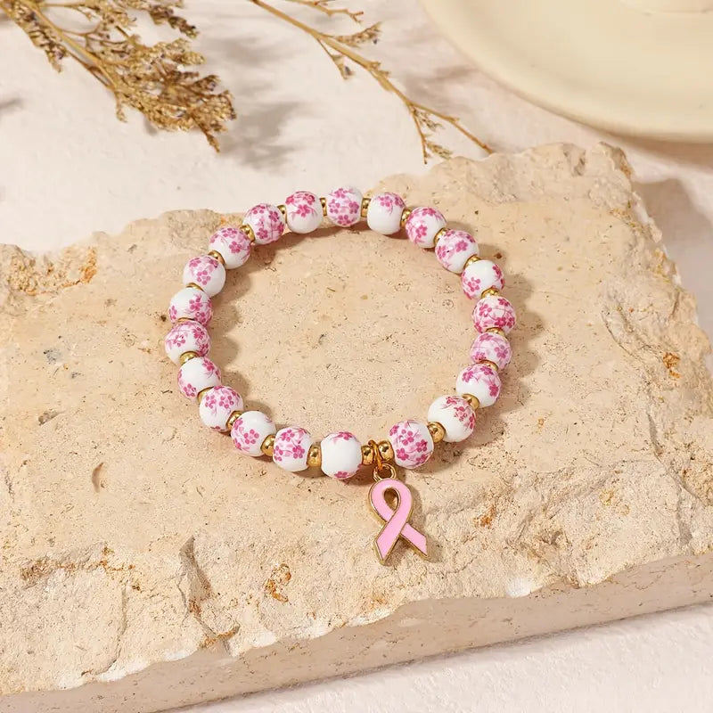 Floral Ceramic Bracelet | Støtt brystkreft