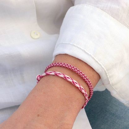 Pink Rope Bracelet | Støtt brystkreft