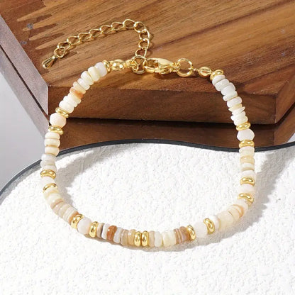 Rainbow Shell Chain Bracelet | Støtt brystkreft