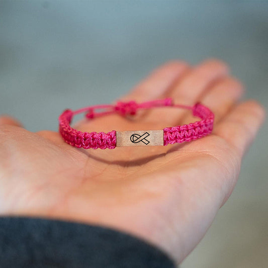 Wood Ribbon Bracelet | Støtt brystkreft