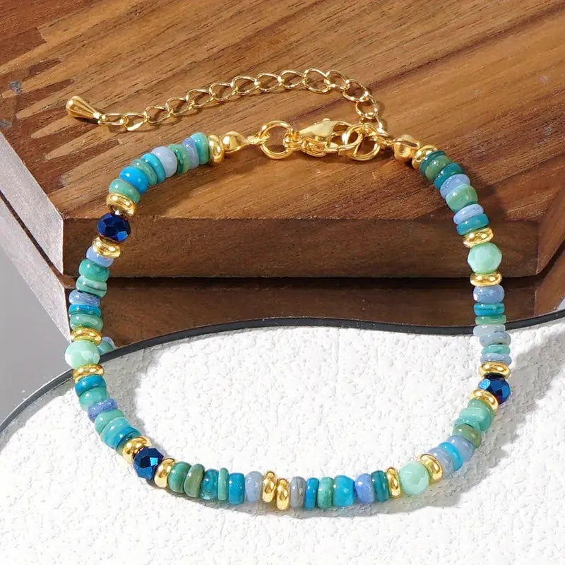 Rainbow Shell Chain Bracelet | Støtt brystkreft