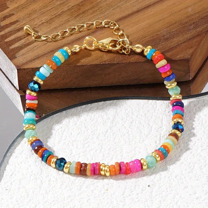 Rainbow Shell Chain Bracelet | Støtt brystkreft