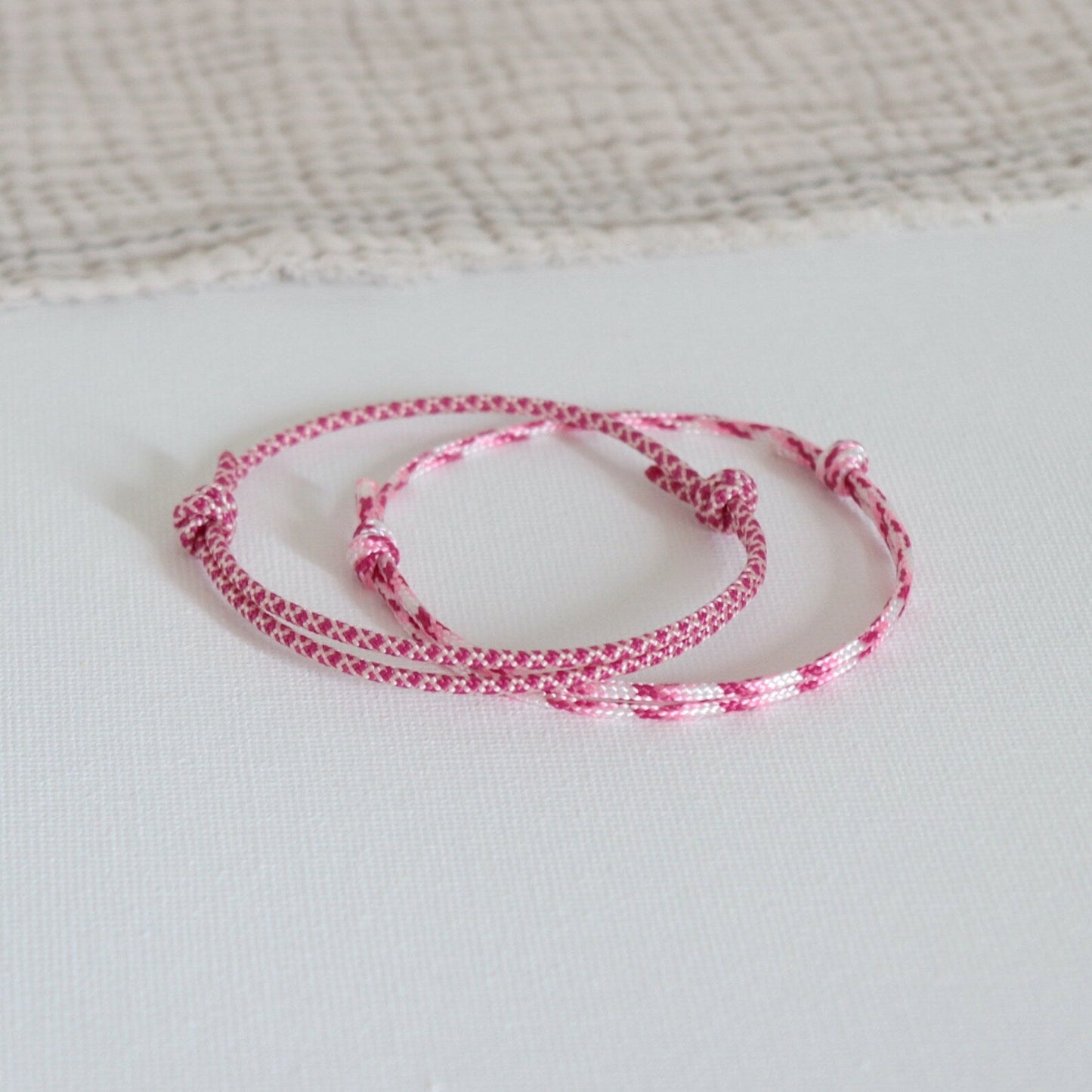 Pink Rope Bracelet | Støtt brystkreft