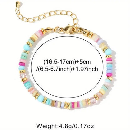 Rainbow Shell Chain Bracelet | Støtt brystkreft