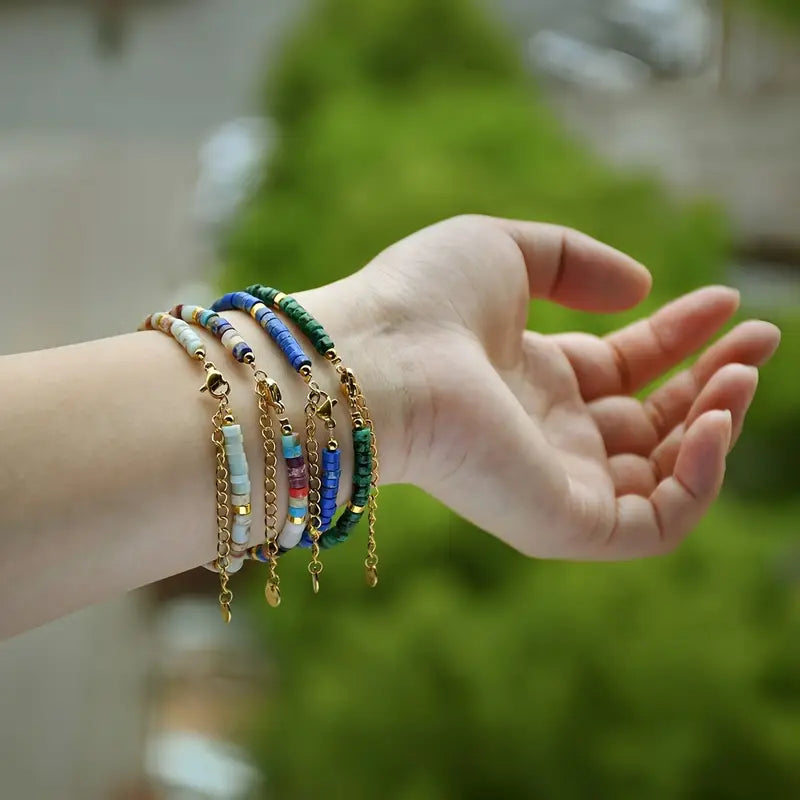 Natural Stone Bracelet | Støtt brystkreft