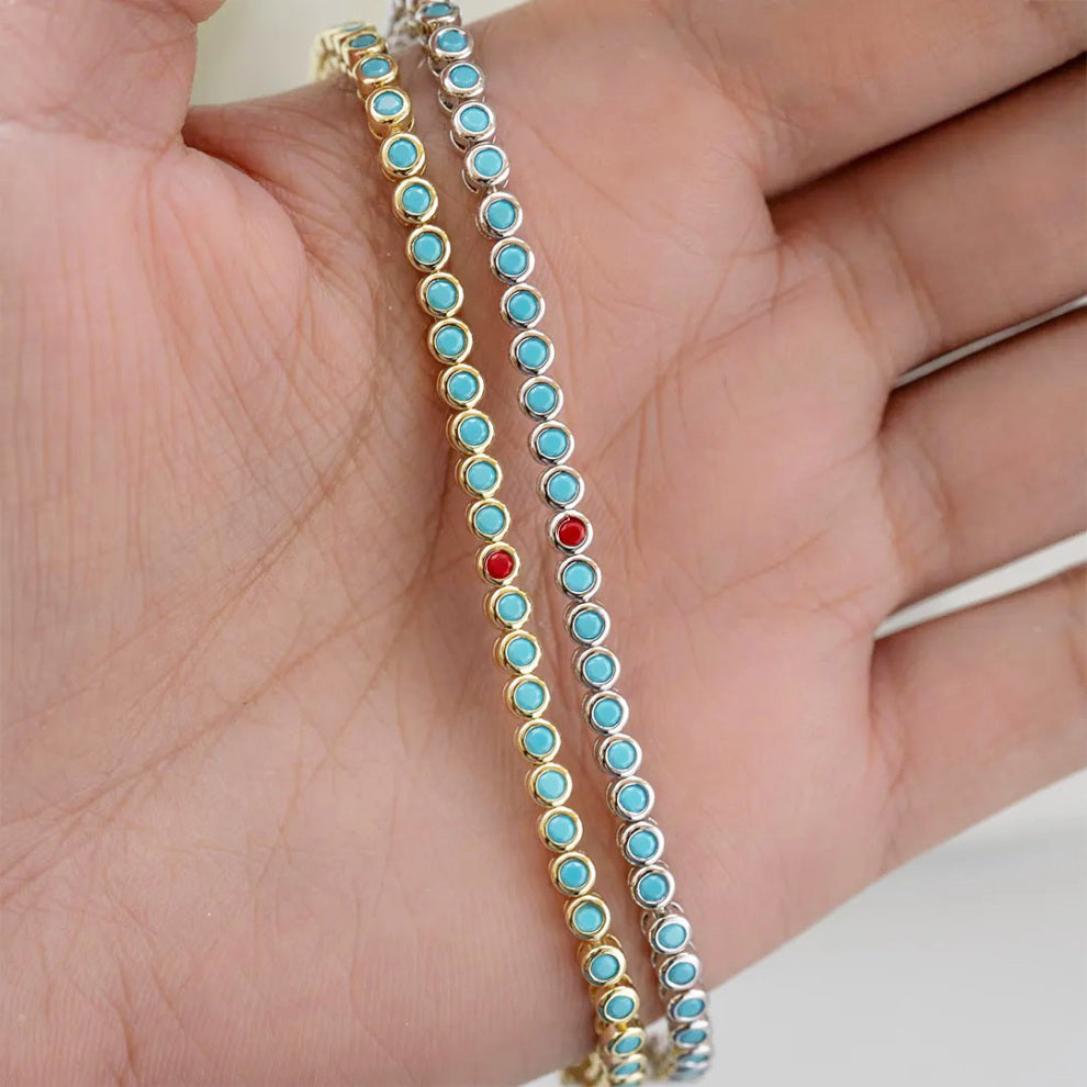 Turquoise Tennis Bracelet | Støtt diabetes