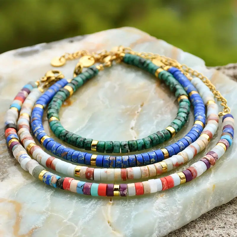 Natural Stone Bracelet | Støtt brystkreft