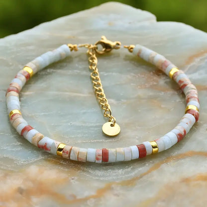 Natural Stone Bracelet | Støtt brystkreft