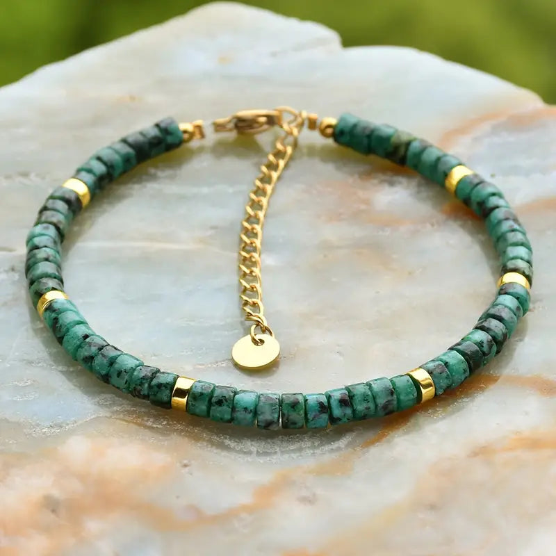 Natural Stone Bracelet | Støtt brystkreft