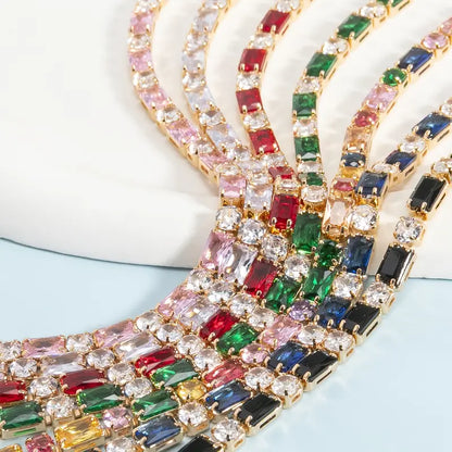 Rectangular Zirconia Bracelet | Støtt brystkreft