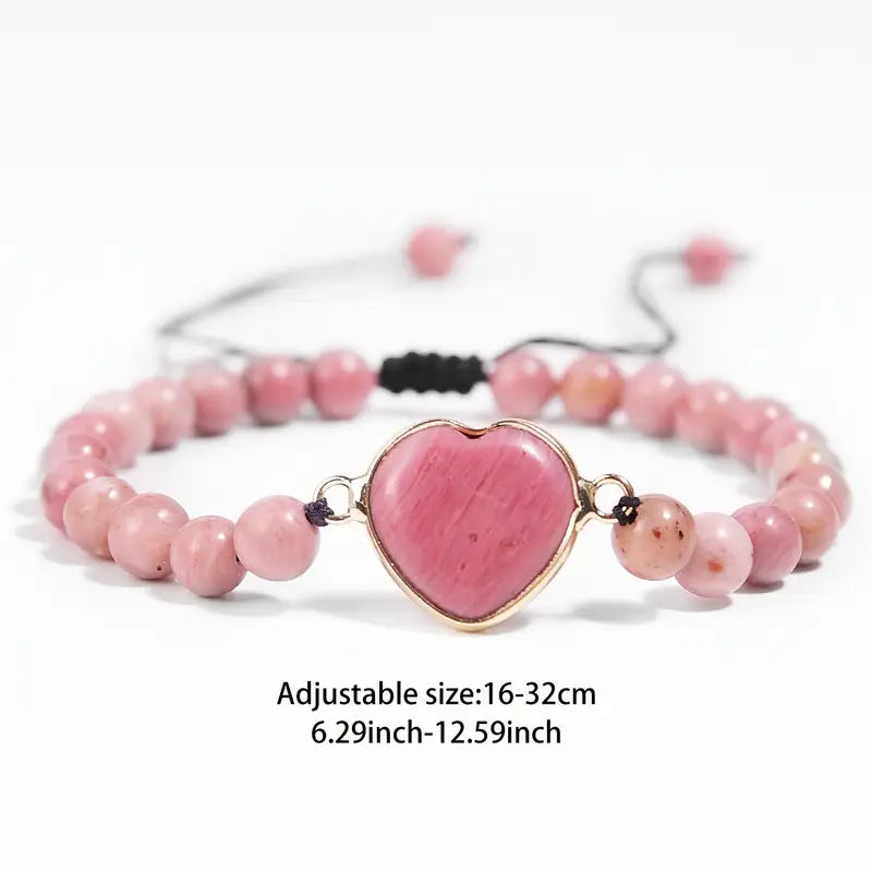 Pink Rhodochrosite Bracelet | Støtt brystkreft