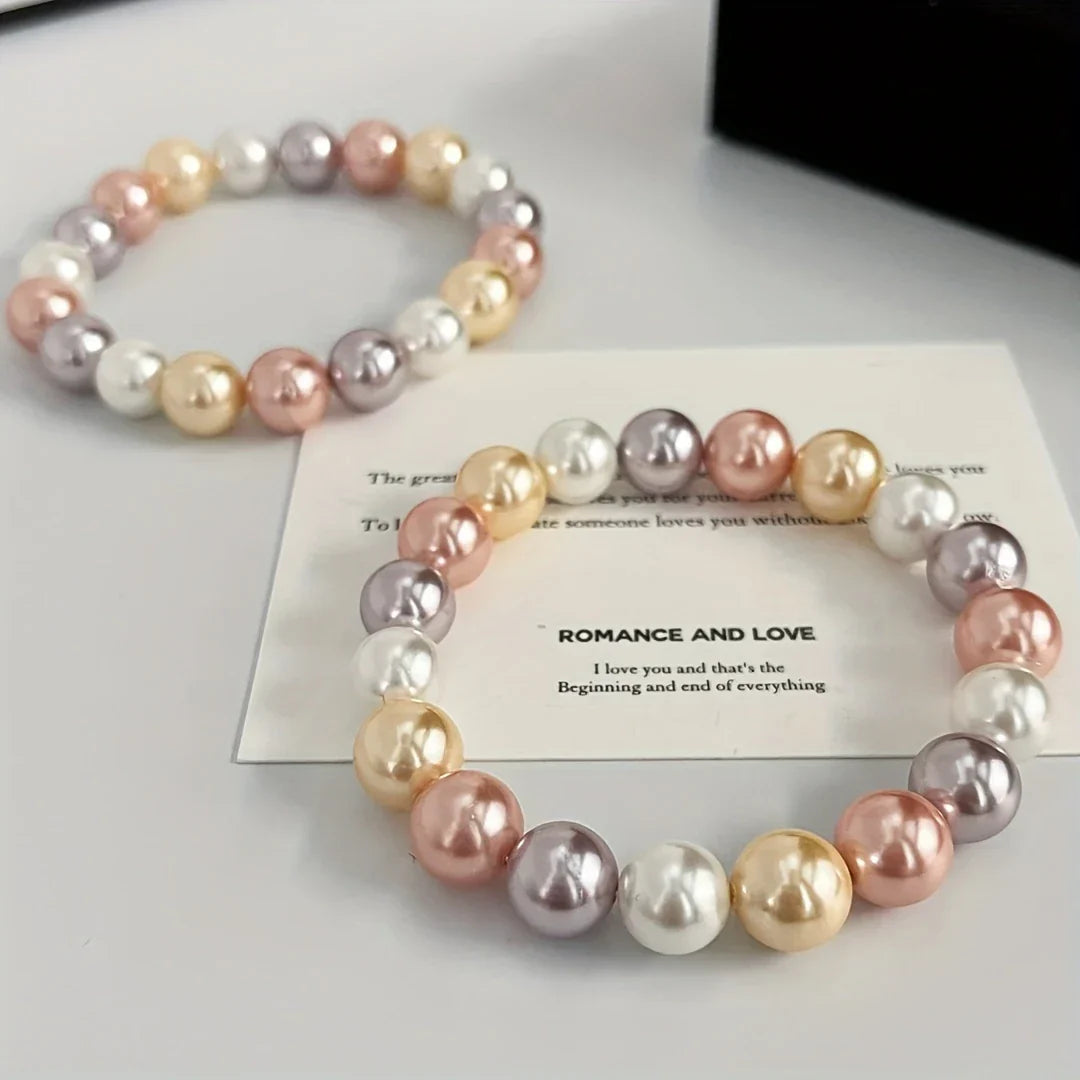 Pastel Pearl Bracelet | Støtt brystkreft