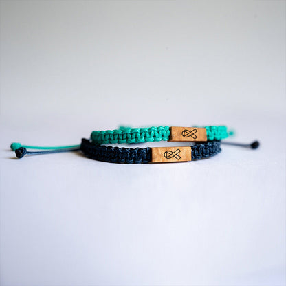 Wood Ribbon Bracelet | Støtt brystkreft