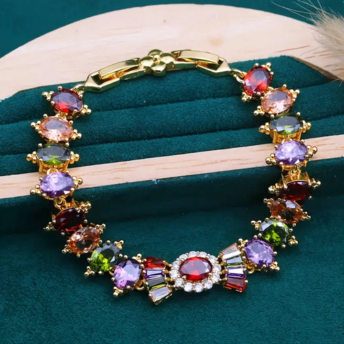 Luxury Gemstones Bracelet | Støtt brystkreft