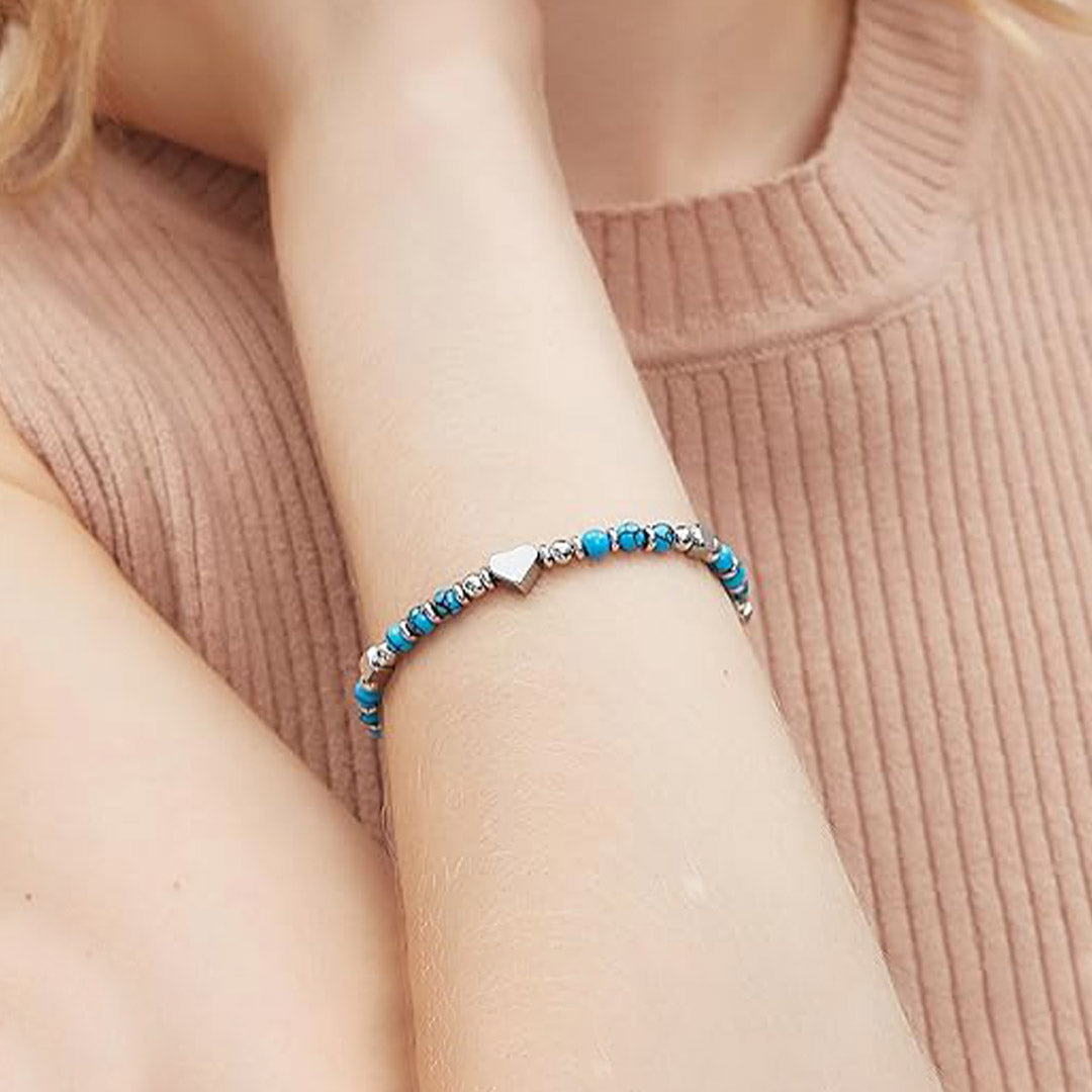 Turquoise Heart Bracelet | Støtt diabetes