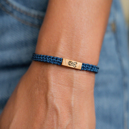 Wood Ribbon Bracelet | Støtt brystkreft