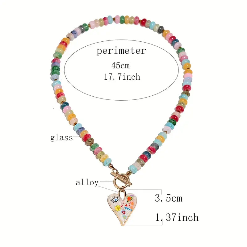 Colorful Charmed Necklace | Støtt brystkreft