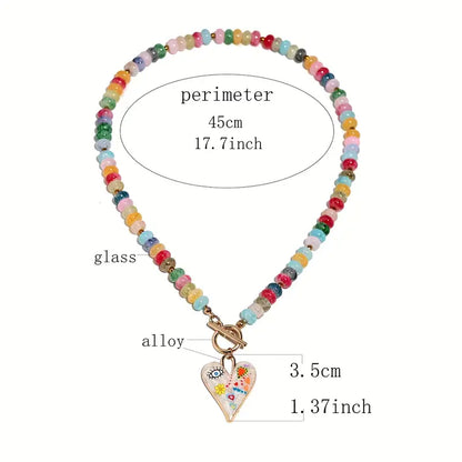 Colorful Charmed Necklace | Støtt brystkreft