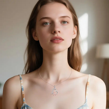 Pink Ribbon Heart Necklace | Støtt brystkreft