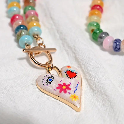 Colorful Charmed Necklace | Støtt brystkreft